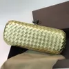 Vintage Satin Weave Leather Evening Bag Multifunctional Clutch Women's New Jewelry Box Cosmetic Bag Fashion Versatile Design 313d