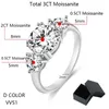 Trouwringen Smyoue 4ct 100 Diamanten Ring voor Vrouwen 18K Geel Goud Band Bridel Sieraden S925 Sterling Zilver Groothandel GRA 231130