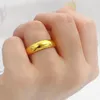 Bröllopsringar Baifu S Pure Plated Real 18K Yellow Gold 999 24K En monterade män och kvinnors bröllopspar; Ring under en lång tid Fade Jewel 231201