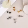 Stud Earrings 1 Pair Stainless Steel Ear Post For Women Men Jewelry Gold Silver Color Ball 2-8mm Dia Fashion Accessories