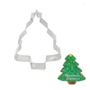 Moules de cuisson 5pcs Noël Cookie Cutter Set Gingerbread Man Arbre de Noël Biscuit Moule Timbre 2023 Party Année Accessoires