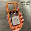 Lens Metalen Ring Protector Stand Telefoon Case Voor Iphone 13 11 12 14 15 Pro Max Plus Camera Glas Lens bescherming Transparant Cover
