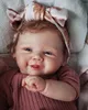 Dockor Vivienne återfödda 18 tum handgjorda målade leende födda barn med rotade hårdockleksaker para 231130