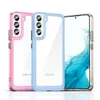 Rensa akrylsocksäkert hårda fall för Samsung Galaxy S22 Ultra S22 Plus S23 Transparent Back Cover Mobiltelefonfodral Soft TPU -stötfångare