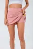 Lu Shorts align Lemon Yoga Skort Hohe Taille Tennisbekleidung Faltenrock Laufen Sportröcke Damen Sport Fitness Kleid mit Tasche für Sommer Jogger6