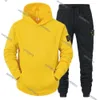 Saisie de piste de printemps et d'automne Stone Islamd Tracksuit Fashion Classic Jacket Solid Casual Sports Cost Men's Men's Two Piece Hooded Zipper Top 843