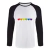 Herren T-Shirts Pride Hearts Langarm T-Shirt Animal Print Shirt für Jungen T-Shirts Mann Schwergewicht Männer