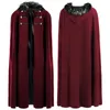 Kadınlar Kürk Sahte Cadılar Bayramı Erkekleri ve Tweed Coats Vintage Düz Renkli Steampunk Kapşonlu Yakalı Capes Buck 231201