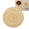 Table Mats Natural Handmade Straw Woven Placemat Round Braided Mat