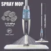 MOPS Spray Mop Broom Set Magic Flat for Floor Home Cleaning Tool Brooms Hushåll med återanvändbara mikrofiberkuddar Roterande 231130