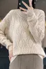 Women's Sweaters 23 Autumn And Winter 100 Pure Cashmere Sweater Women V Collar Jacquard Hollow-out Loose Pullover Wool Knitted Bottoming