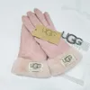 デザイナーレザーファイブフィンガー女性短いフリース厚いグローブビンテージトレンディソリッドシンプルな保護手袋UG02