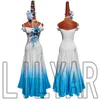 Scene Wear Ball Dress Standard Tävling Kjol Modern Dance Performance Brodery Customizable Children's Size Ballroom