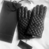 Fingerless Gloves Women's winter leather gloves Plush touch screen sheepskin for cycling with warm insulated sheepskin fingertip gloves designer