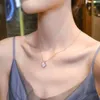 مصمم فاخر Van Clover Necklace 18K Gold Clover Netlace AU750 Rose Gold Callarbone Chain For Girlfriend and Box