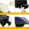 106LED Super Bright Outdoor Solar Lamp Waterproof 3 Modes Motion Sensor Human Induction Solar Garden Light Yard Garage Light