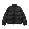 Veste pour hommes lettres smiley veste en coton imprimé marque de marée européenne et américaine DREW Bieber avec les mêmes vêtements de pain veste de loisirs ample à fermeture éclair