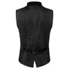Heren Vesten Jacquard Single Breasted Knop Mannen Vest Pak voor Bruiloft Casual Vintage Vest Mode 231130