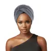 Nya kvinnor pärlor pärlor turban hattar mössa muslimska headwraps damer hijab stretch afrikansk håravfall bana kemo cancer cap