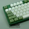 Klavyeler Kbdiy Matcha KOA KEYCAP PBT Benzer MOA Anahtar Kapakları Retro 7u Mac ISO Japon Koreli Rusça 143 Mekanik Klavye için Set 231130