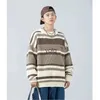 Męskie swetry 2023 Winter Fashion Trend Kniting Round Ne Loose Pullover Stripe Printing Coats Casual Keep Wal wełna M-2xlyolq