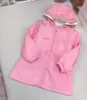 Nuovo cappotto firmato per bambini Giacca interna per bambini dal design isolante in peluche Taglia 100-150 bella giacca a vento rosa per ragazza Nov25