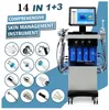 14 en 1 Hydro Dermabrassion Cuidado de la piel Facelifting Aqua Peel Spamquine Hydro Aqua Beauty Salon Equipment