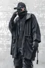 Men's Tracksuits Yamamoto Style Plus-size Hooded Trench Coat Dark High Street Trend Techwear Women Cape Men