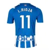 023 2024 LEJEUNE DUARTE ABQAR RIOJA SYLLA DE LA FUENTE ALKAIN GURIDI masculino kit infantil camisa de futebol casa longe azul verde