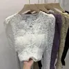 Blouses pour femmes 2023 automne femme vêtements vêtements coréens femme chemisier vieux argent Style femmes haut pour