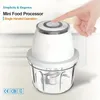 Powerful 304 Stainless Steel Portable Electric Food Chopper & Processor - 11.83oz Mini USB Wireless Handheld Garlic Slicer For Vegetables & Meat