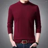 Herrenpullover, Sweatshirts, halber Rollkragenpullover, Strickpullover, Herbst-Mock-Neck-Sweatshirts, einfarbige Pullover, warme, lässige Herrenbekleidung