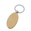 Keychains 40 Pcs Blank Wooden Key Chain DIY Wood Tags Gifts 20 Oval & Square