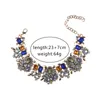 Zestawy biżuterii ślubnej 2024 Luksusowy kryształowy naszyjnik bransoletki na kolorze indyjskiego zestawu ślubnego zestawu 231130