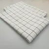 ティーナプキンズキッチンタオル4つの非常に吸収性のある綿食器布のトレンディな格子縞の黒い白いバーTJ8132 45x60cm