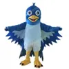 Costumi mascotte uccello blu di Natale Personaggio dei cartoni animati di Halloween Vestito completo Personaggio Carnevale Pubblicità Festa di compleanno Vestito operato per Uomo Donna