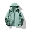 Men's Jackets Patchwork Hoodie Jacket Spring Mens Windbreaker Hiking Women Men Autumn Casual Hip Hop Streetwear Sports Coats Pink