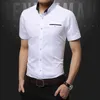 Freizeithemden für Herren Ankunft Sommer Freizeithemd Männer Gute Qualität Herrenhemden Solide Slim Fit Kurzarm Herrenbekleidung Asiatische Größe 5XL 231201