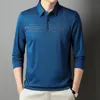 Męski Polos Męski rękaw Sym Slim Fit Button koszule Męskie Casual Polo Shirt Business Tshirt Men Odzież 231201