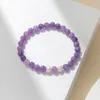 Strand Cute Pink Purple White Crystal Bracelets For Women Simulated Pearl Beaded Bracelet Ins Daily Party Hand Chains Jewelry