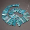 Colares Pingente Kindgems Raw Aqua Cura Cristal Quartz Colar Ponto Beads Top Perfurado Rock Mulheres Fine Jewelry