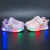 Scarpe da ginnastica Scarpe per bambini Primavera e autunno Scarpe da ginnastica luminose a led Ragazze Scarpe luminose per bambini Scarpe per bambini con diamanti colorati 231201