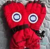 Mittens Designer Canadá para outono quente carta de inverno ganso ciclismo ao ar livre motocicleta esqui à prova de vento frio resistente esqui bordado