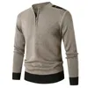 Maglioni da uomo Maglione lavorato a maglia casual Pullover caldo Resistente stile ampio Colorblock Top Grigio Rosso Cachi Blu scuro