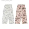 Calças masculinas Houzhou rosa camo calças de carga homens y2k bolsos grandes camuflagem calças de carga masculina roupas moda streetwear hip hop q231201