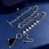 Diseñador Collar de plata Joyería de cadena para mujer Moda Cadenas de diamantes Collares Joyería para hombre Collar de plata esterlina 925 Pend250B