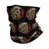 Bandanas Aztec Skull Warrior Bandana Neck Gaiter Windproof Face Scarf Cover Kvinnor Män huvudbonad Tube Balaclava