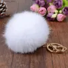 Chaveiros Lanyards Moda Fluffy Imitate Rabbit Fur Ball Chaveiro Mulheres Saco Charme Pingente De Pelúcia Cor De Ouro Chaveiro R231201