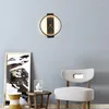 Wall Lamp Creative Iron Acrylic Decorative LED Circular Square Clock Bedroom Study Living Room Lighting Fixtures Drop