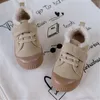 Sneakers Winter Baby Snowboots Unisex Leer Leuke Jongens Meisjes Schoenen Warm Katoen Kinderen Zachte Bodem Peuter 231201